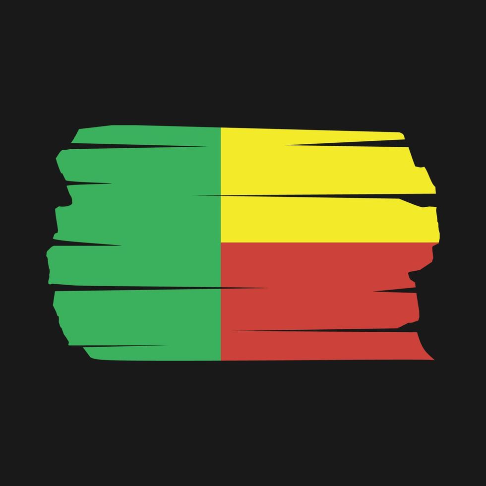 Benin vlag borstel vector