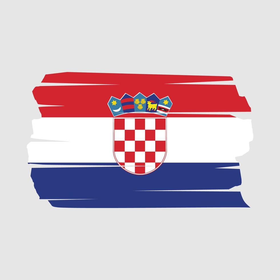 kroatië vlag borstel vector