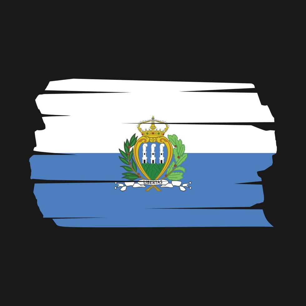 san marino vlagborstel vector