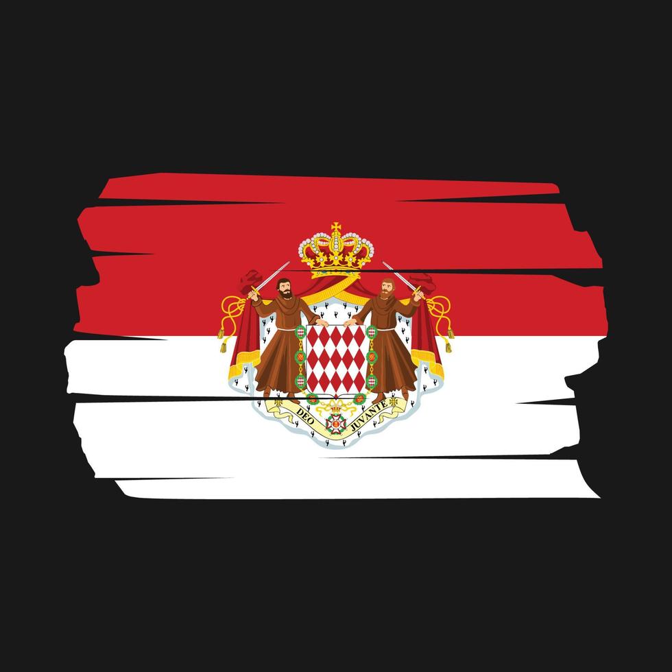 Monaco vlag borstel vector