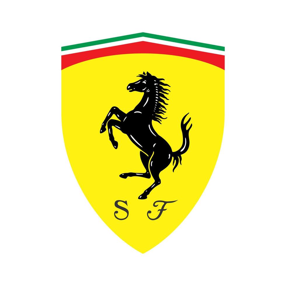 scuderia ferrari logo redactioneel vector