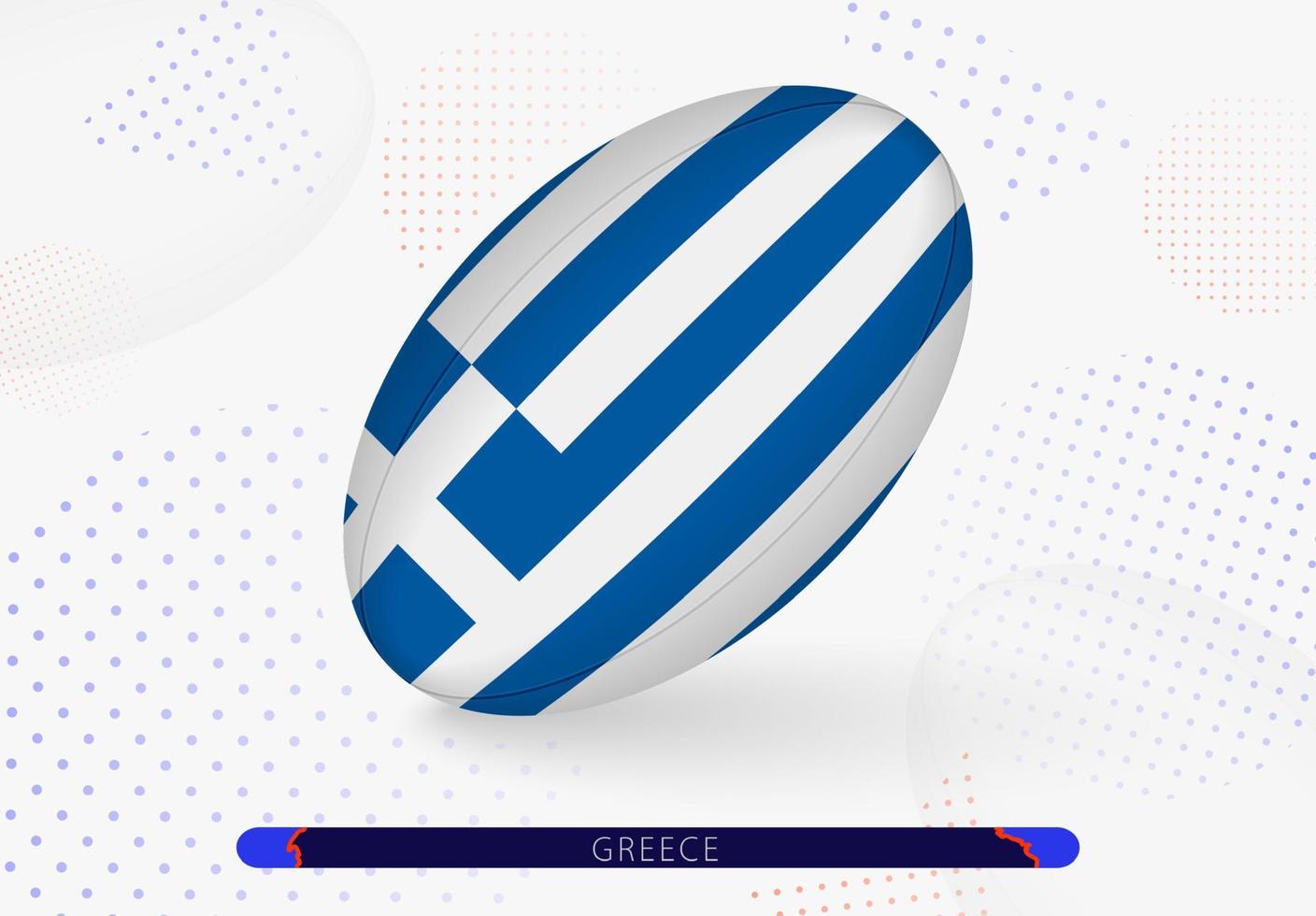 rugby bal met de vlag van Griekenland Aan het. uitrusting voor rugby team van Griekenland. vector