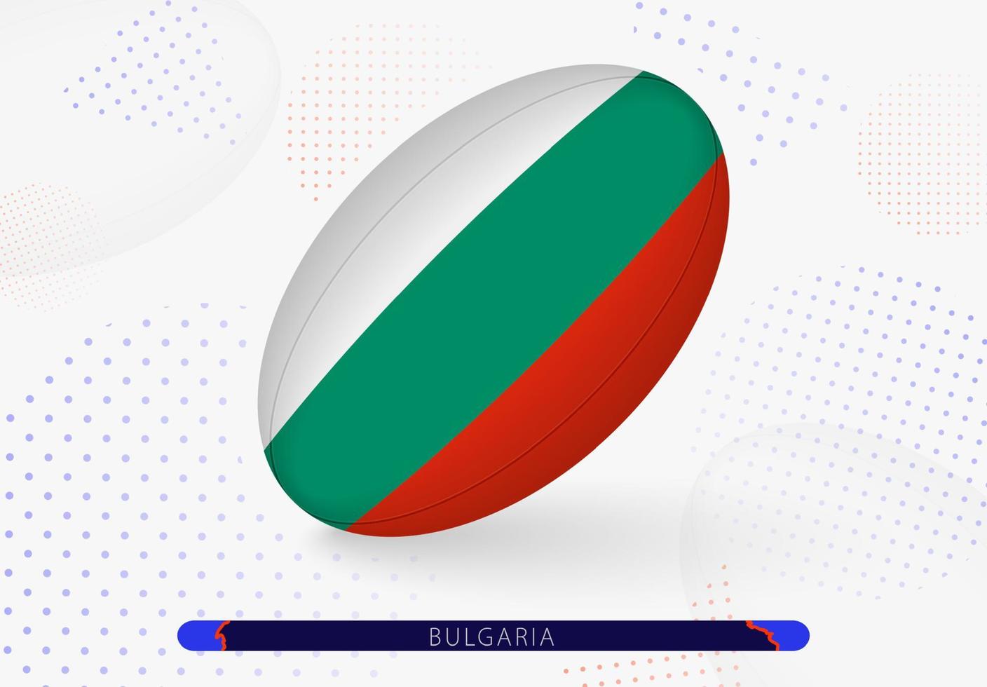 rugby bal met de vlag van bulgarije Aan het. uitrusting voor rugby team van bulgarije. vector