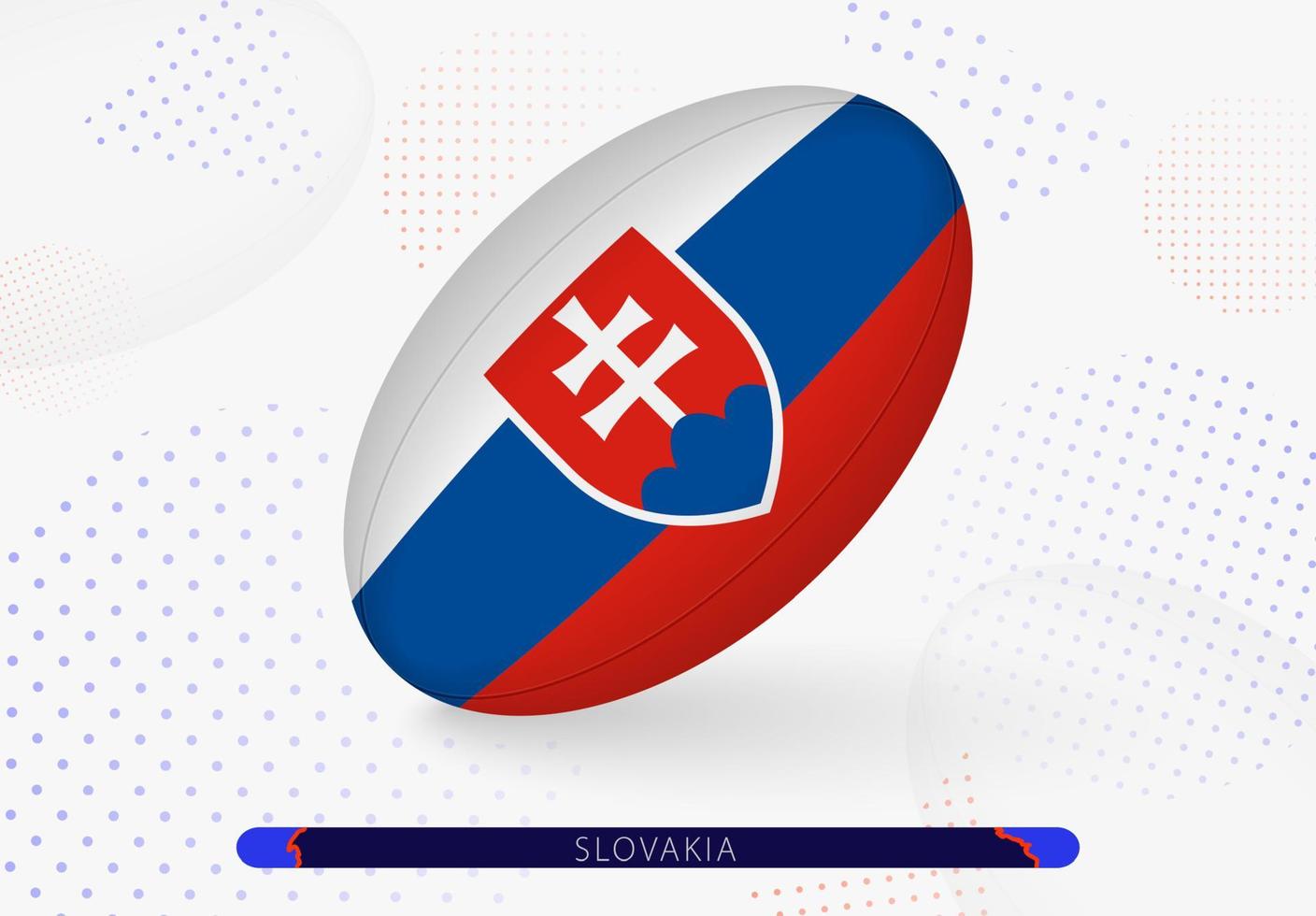 rugby bal met de vlag van Slowakije Aan het. uitrusting voor rugby team van Slowakije. vector