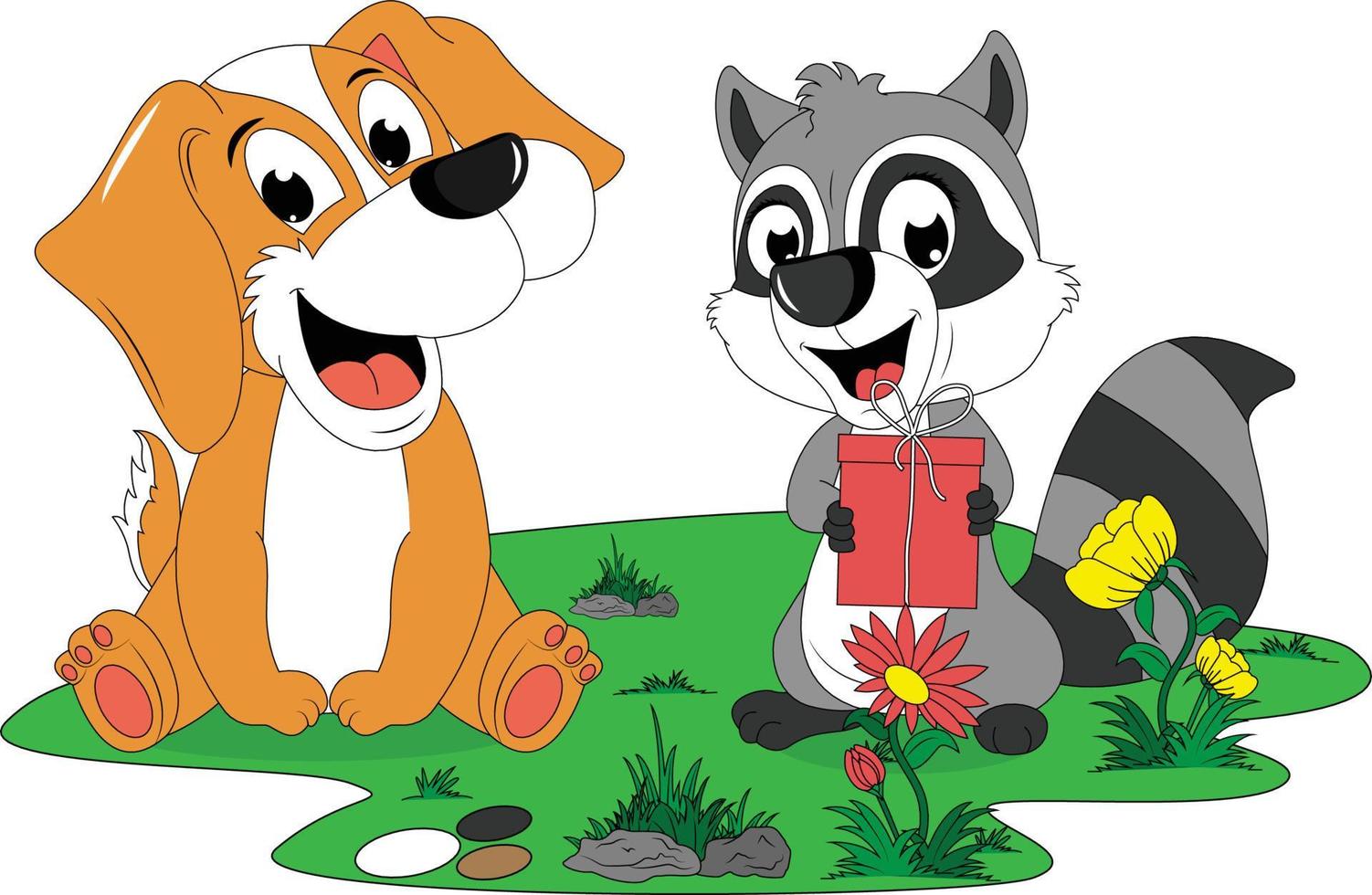 schattige dieren cartoon illustratie vector