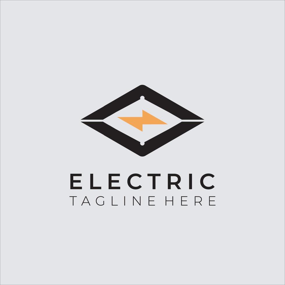 elektrisch huis logo vector concept