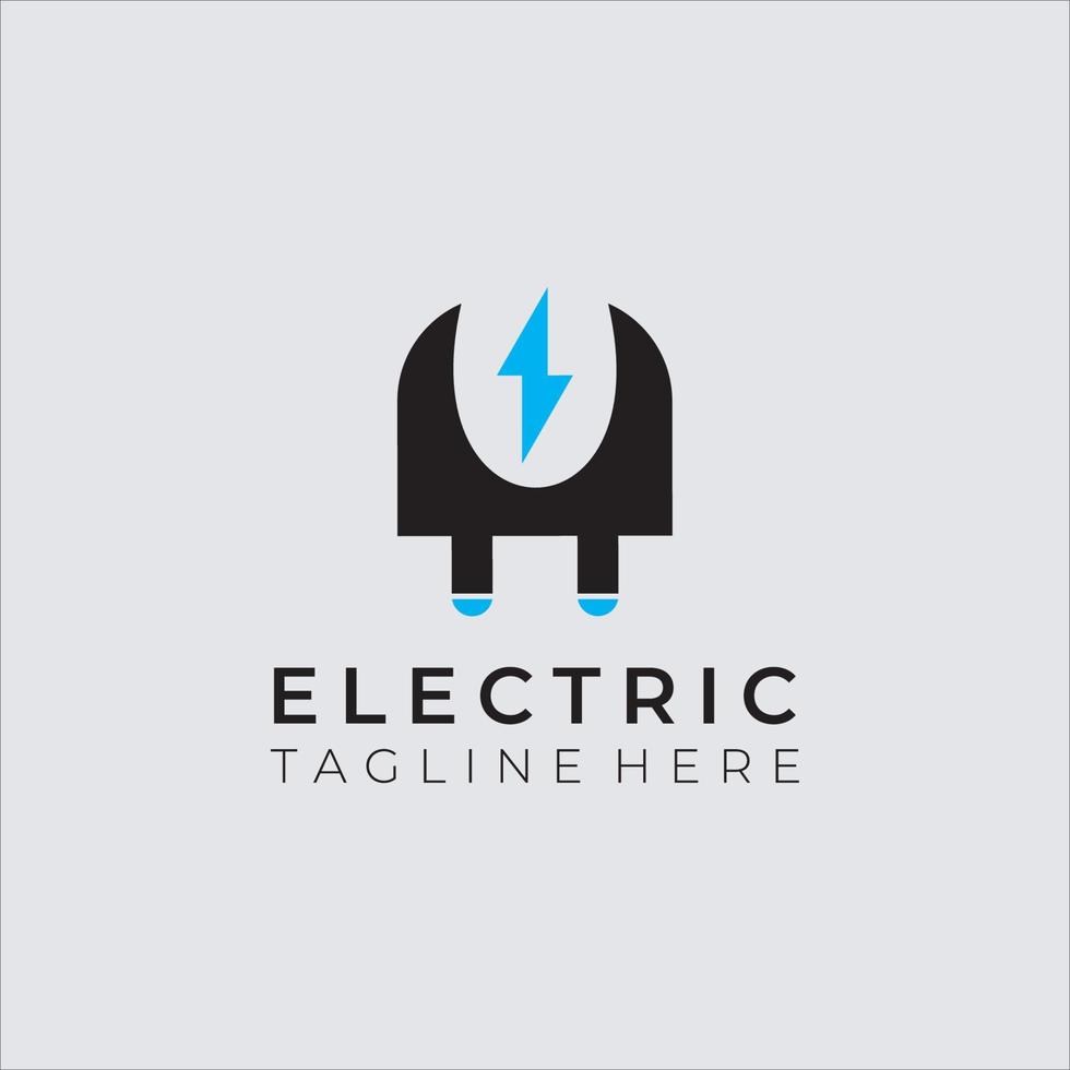 elektrisch plug in logo ontwerp vector sjabloon