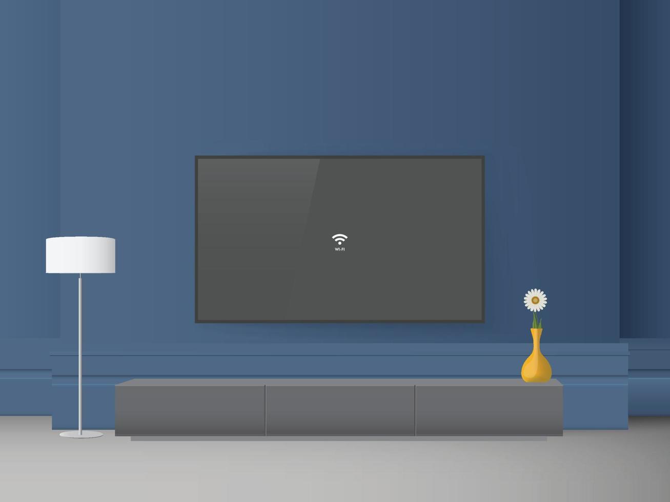 TV kamer interieur concept, vector illustratie