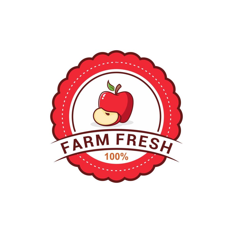 appel fruit logo vector sjabloon