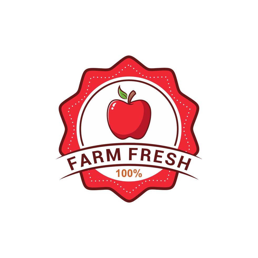 appel fruit logo vector sjabloon