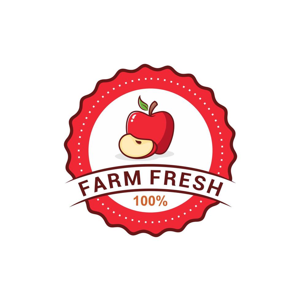 appel fruit logo vector sjabloon