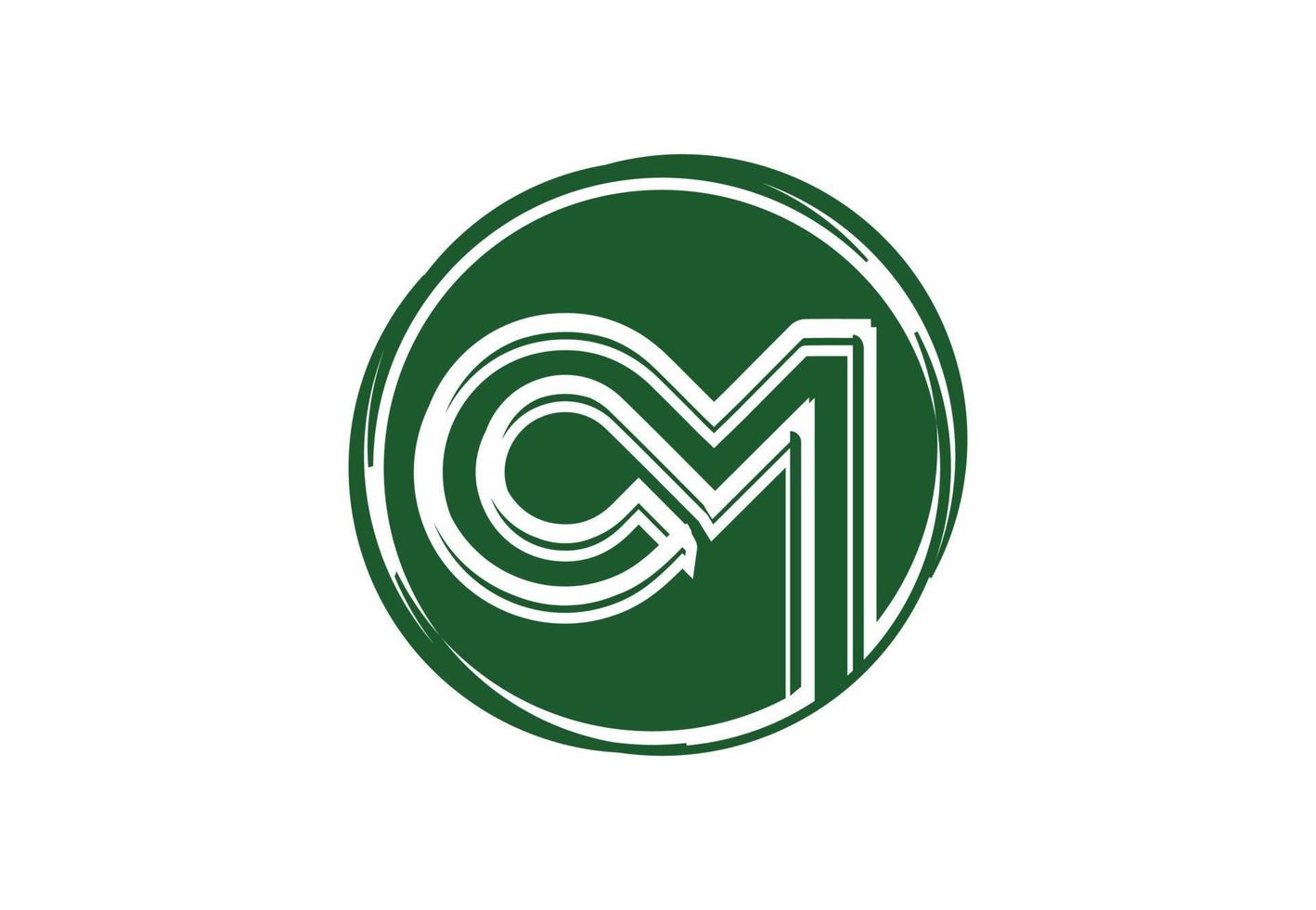 cm brief logo en icoon ontwerp sjabloon vector