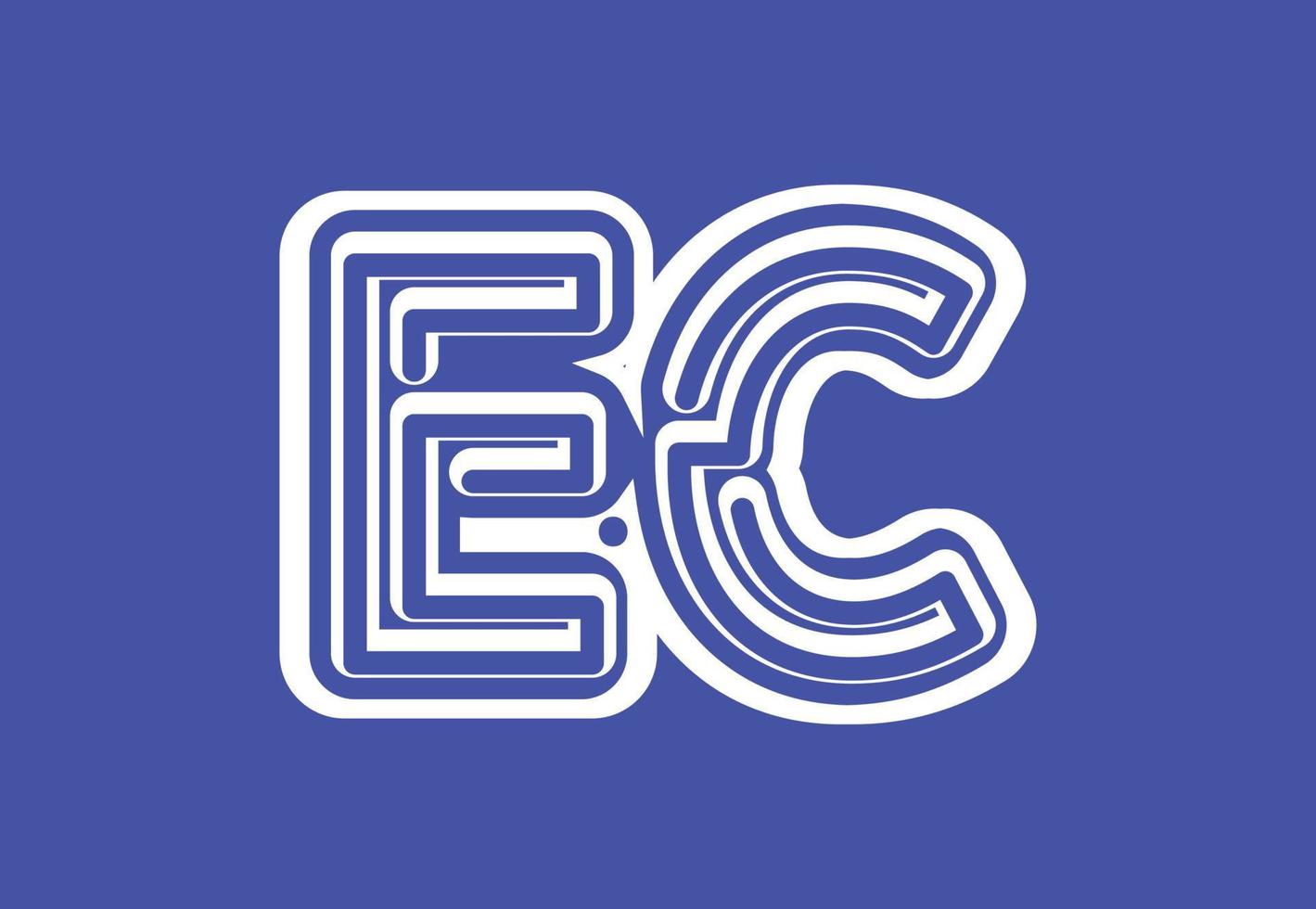 ec brief logo en icoon ontwerp sjabloon vector