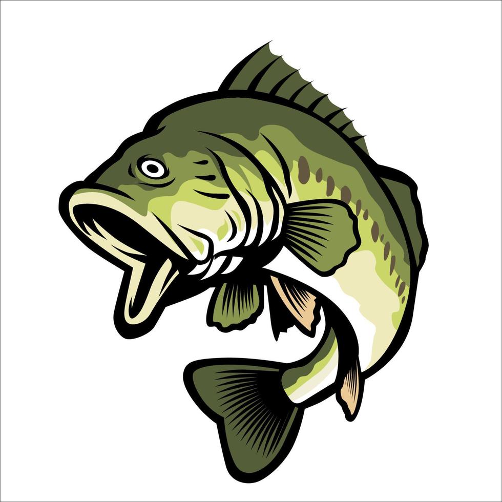 zoetwater van Largemouth bas vis vector