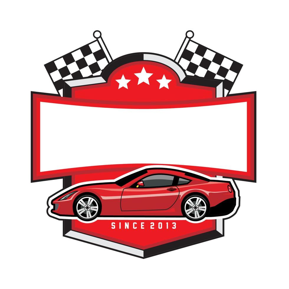 racing auto insigne club vector