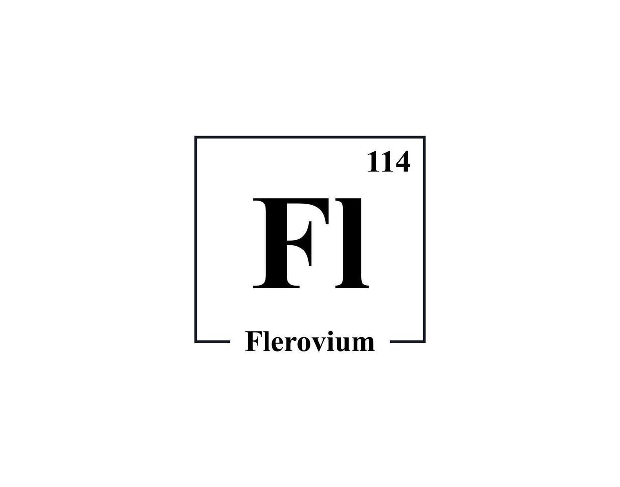 flerovium icoon vector. 114 fl flerovium vector