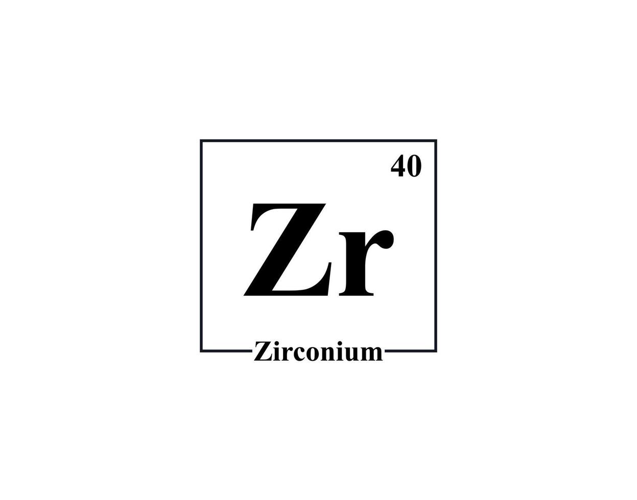 zirkonium icoon vector. 40 zr zirkonium vector