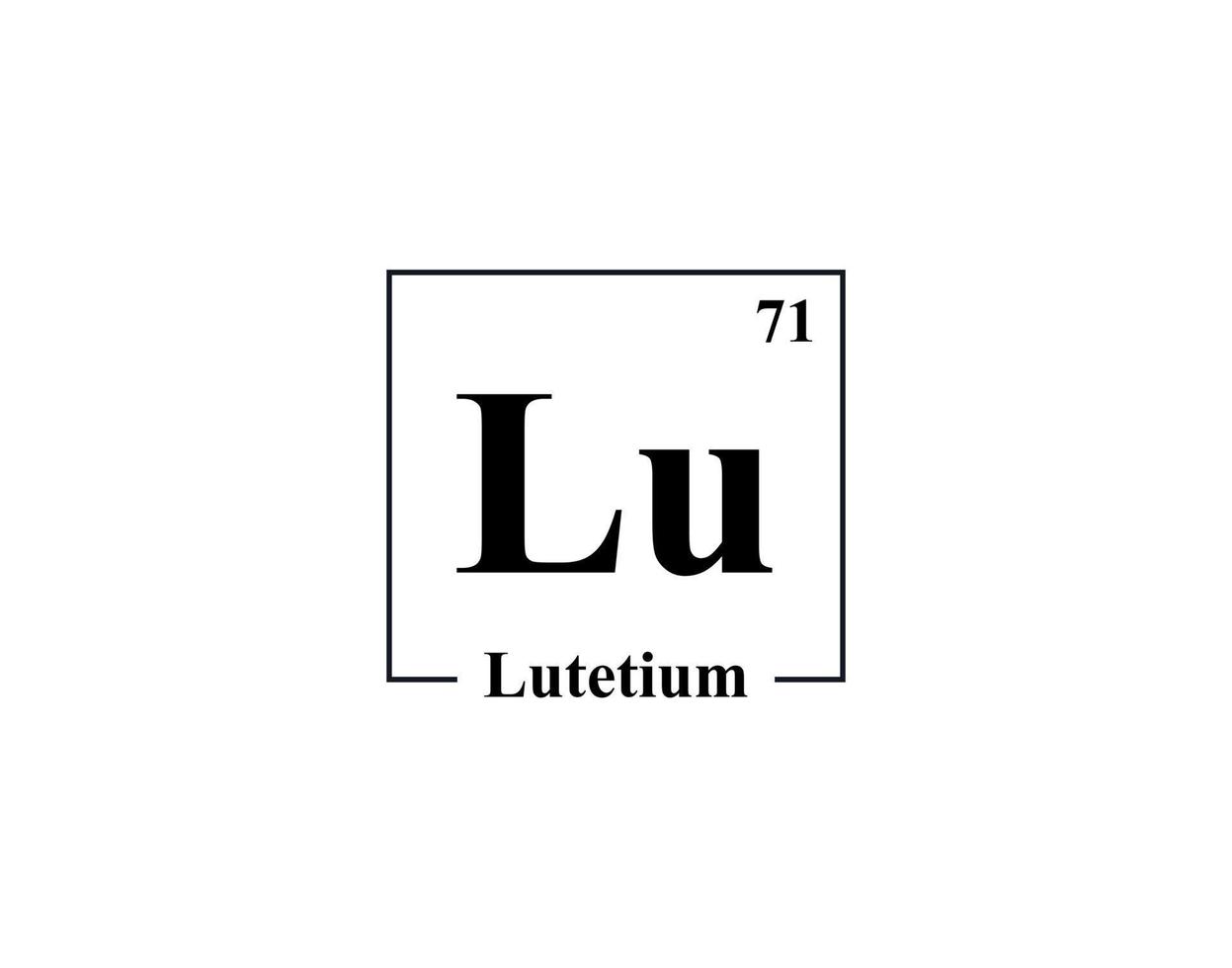 lutetium icoon vector. 71 lu lutetium vector