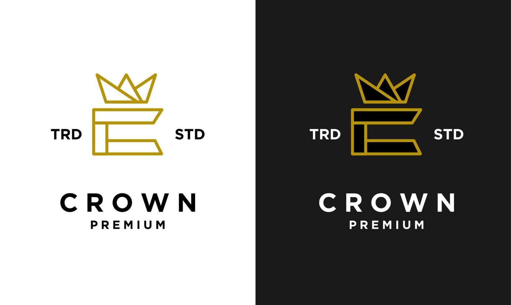 kroon brief c logo icoon ontwerp vector