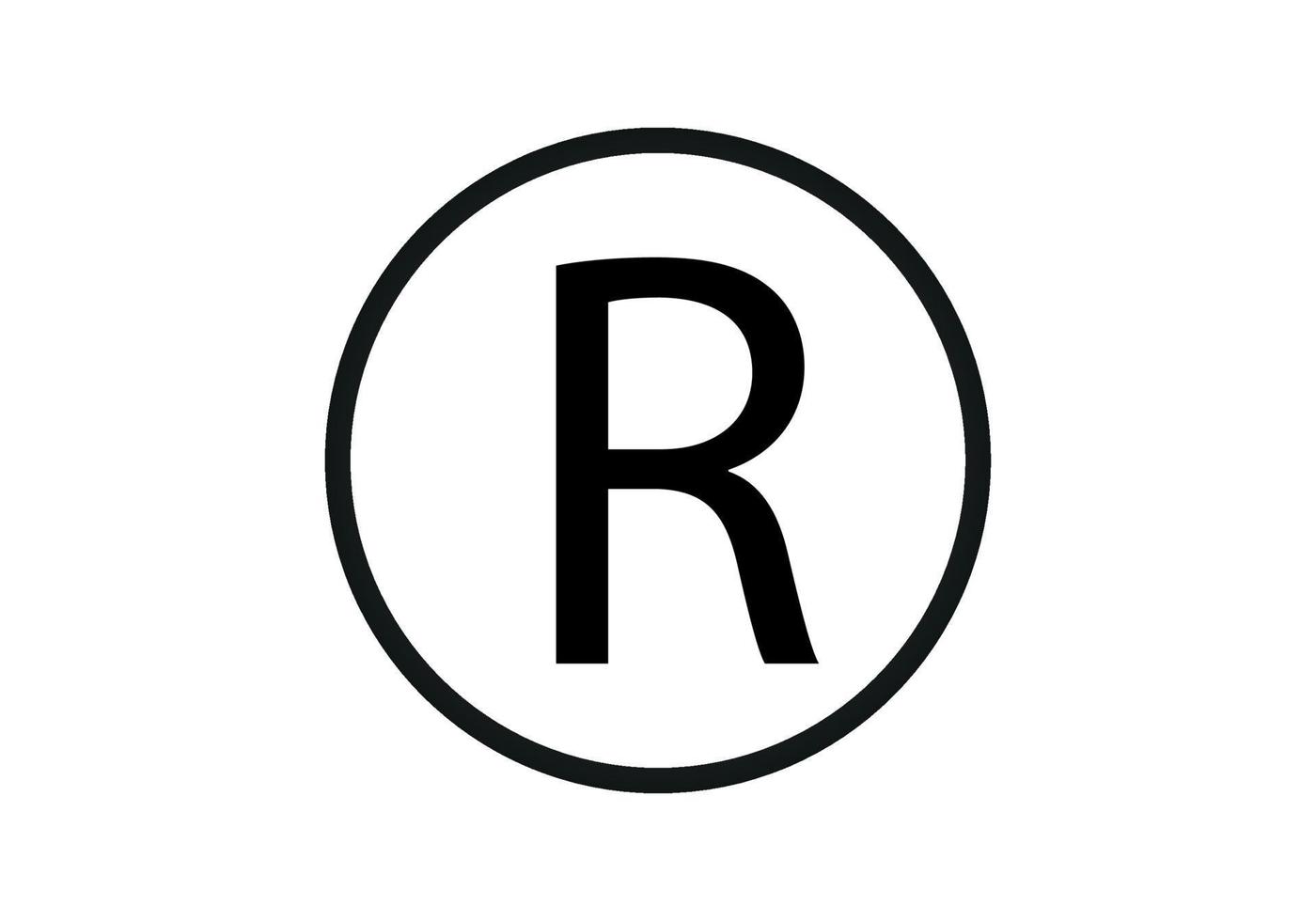 geregistreerd handelsmerk logo icoon. auteursrechten Mark symbool icoon vector