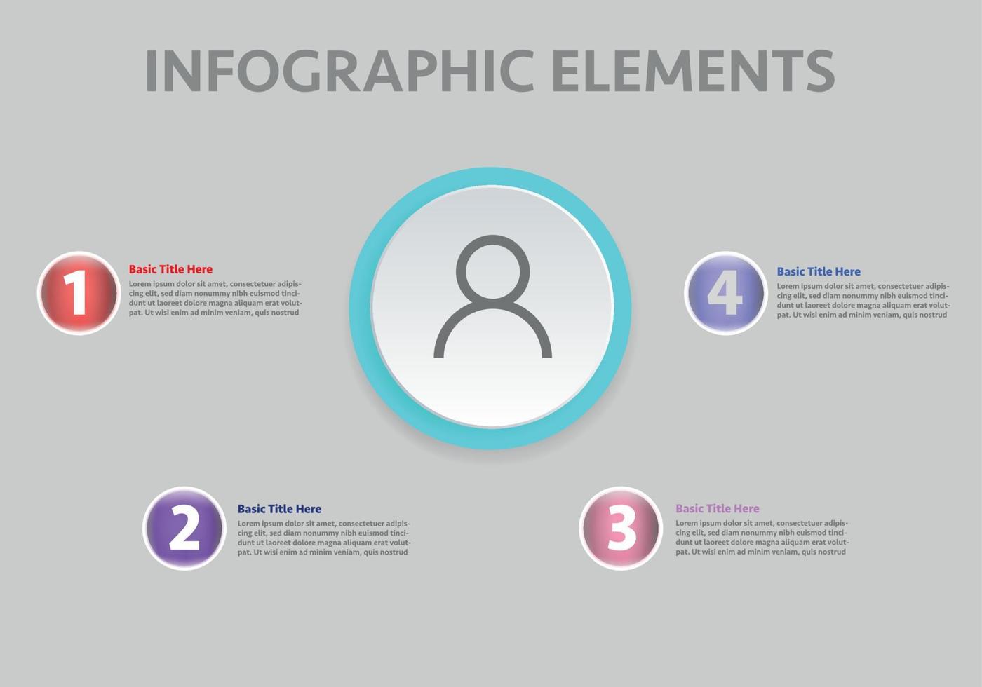 vector infographic labelontwerpsjabloon met pictogrammen en 4 opties of stappen. kan worden gebruikt voor procesdiagram, presentaties, workflowlay-out, banner, stroomschema, infografiek.