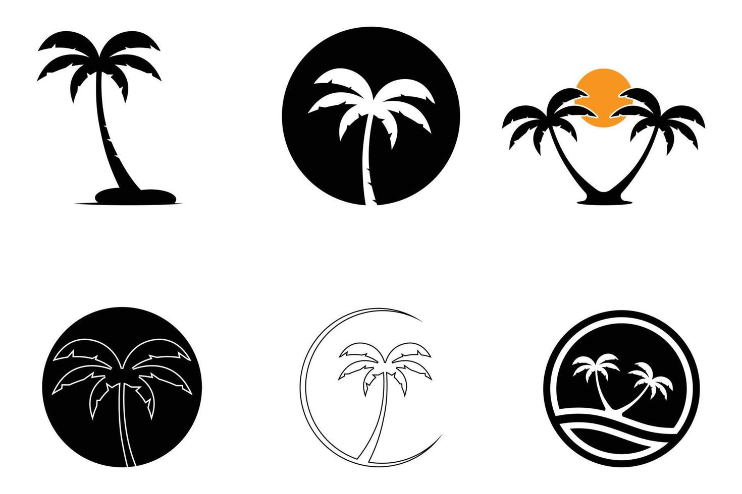 palmboom zomer logo sjabloon vectorillustratie vector