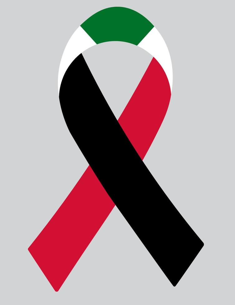 3d vlag van Soedan Aan lintje. vector
