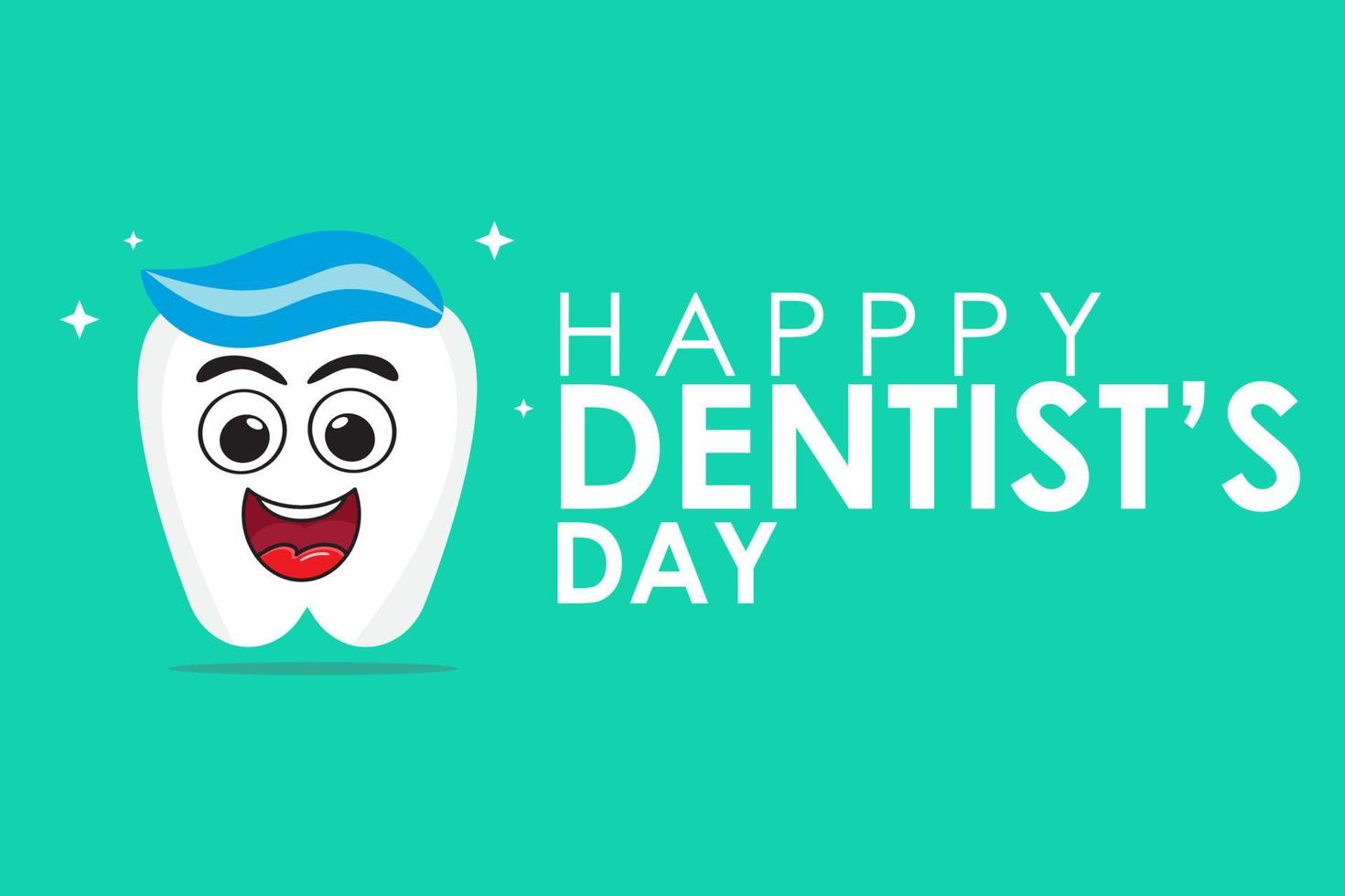 gelukkig tandarts dag logo vector sjabloon ontwerp