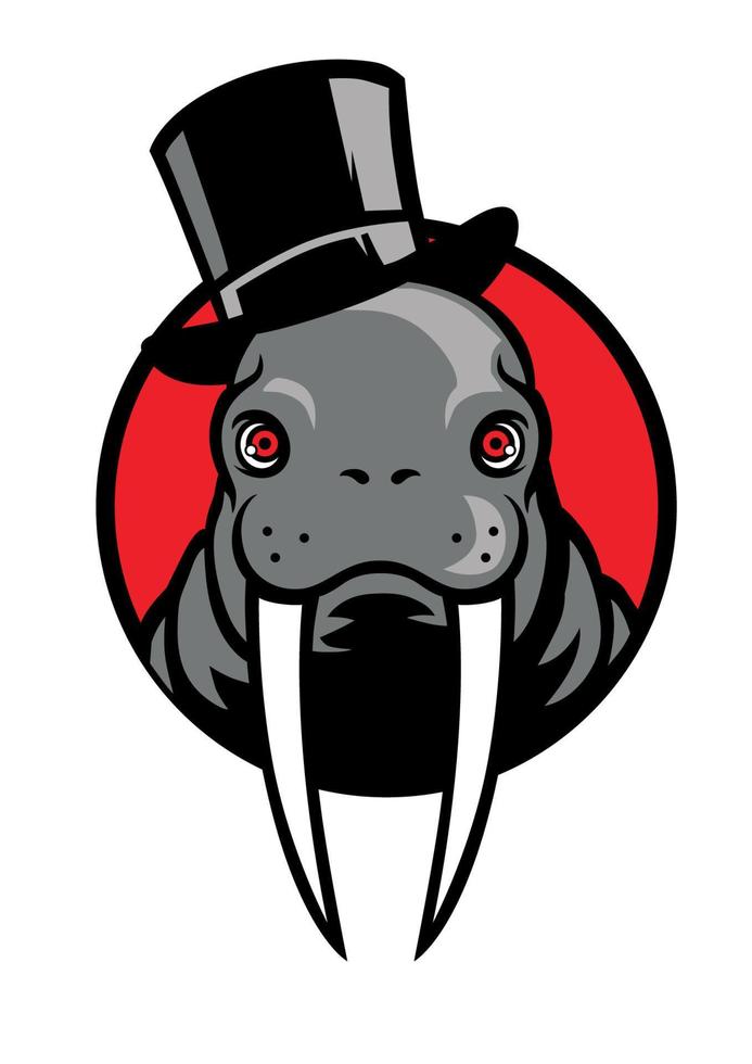 walrus mascotte karakter vector