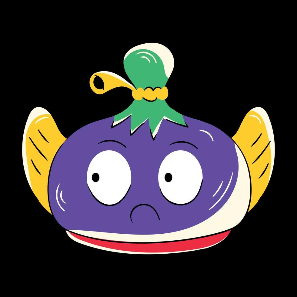 modieus schattig aubergine vector