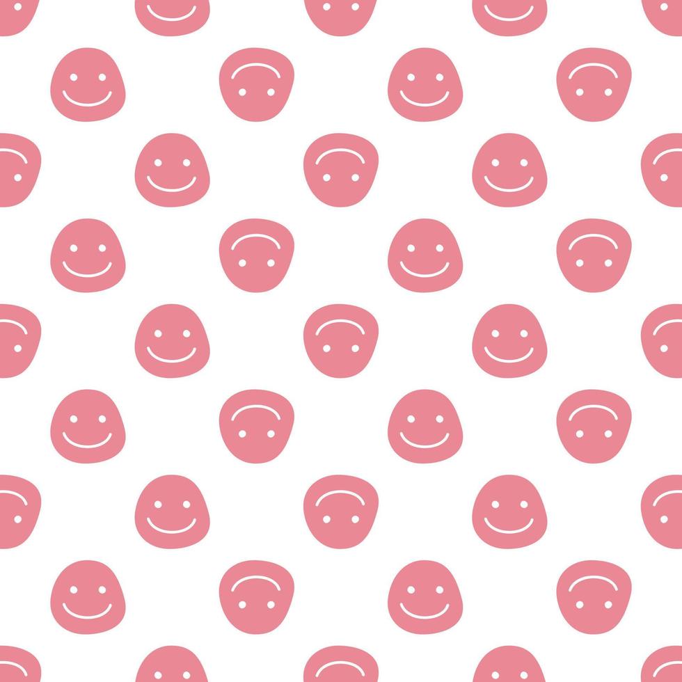 vector naadloos patroon met gelukkig gezichten