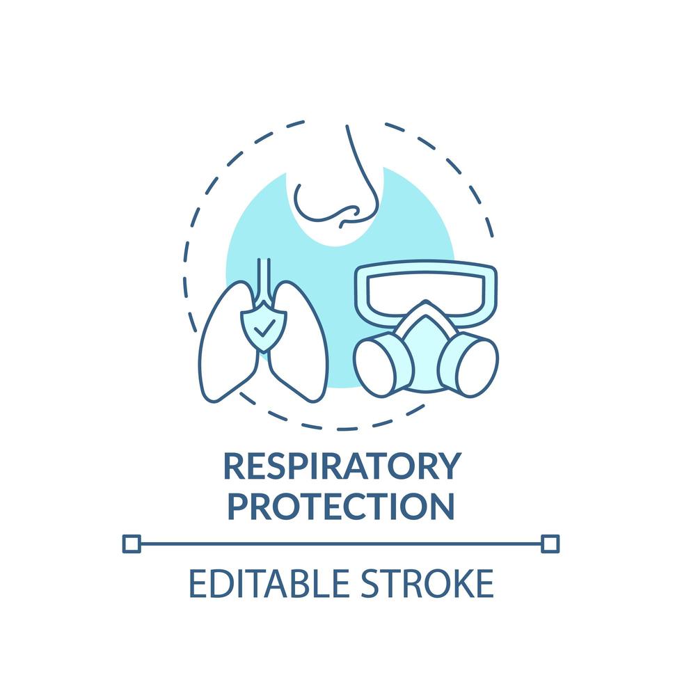 ademhalingsbescherming concept pictogram vector