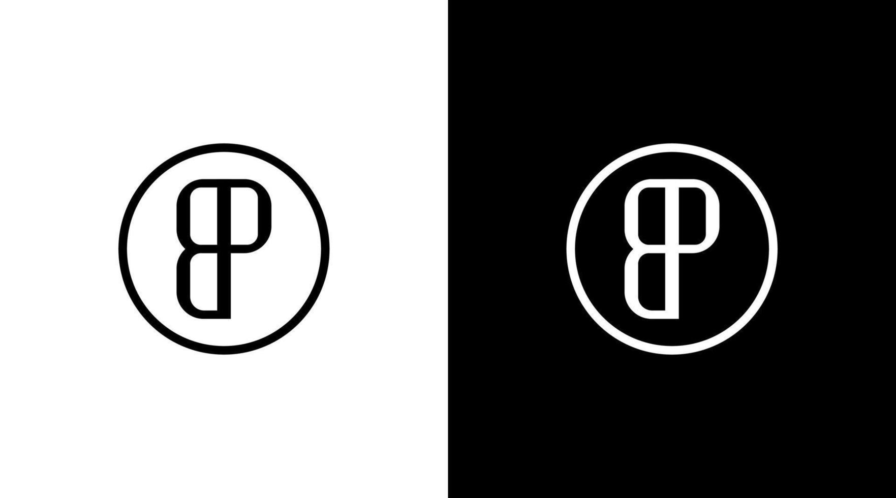 bp vector logo monogram brief eerste zwart en wit icoon illustratie stijl ontwerpen Sjablonen