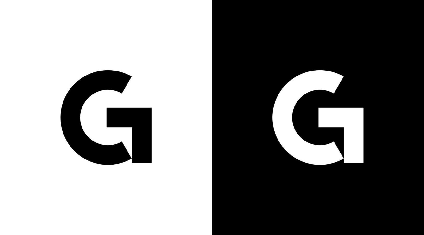 technologie vector logo tech monogram g brief eerste zwart en wit icoon ontwerpen Sjablonen
