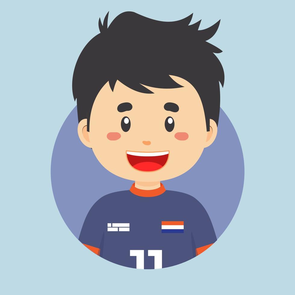 avatar van een voetballers karakter vector