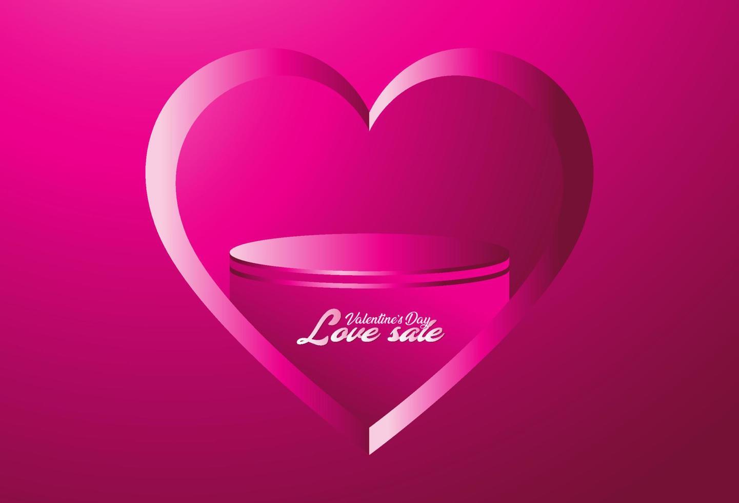 Valentijnsdag achtergrond met roze hartvorm vector