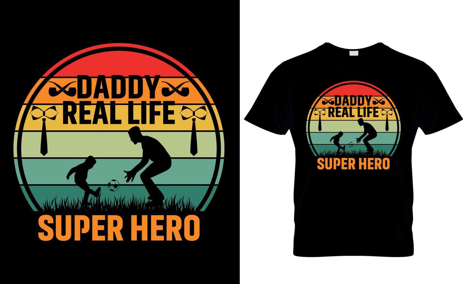 papa echt leven super held. vader dag t-shirt ontwerp vector