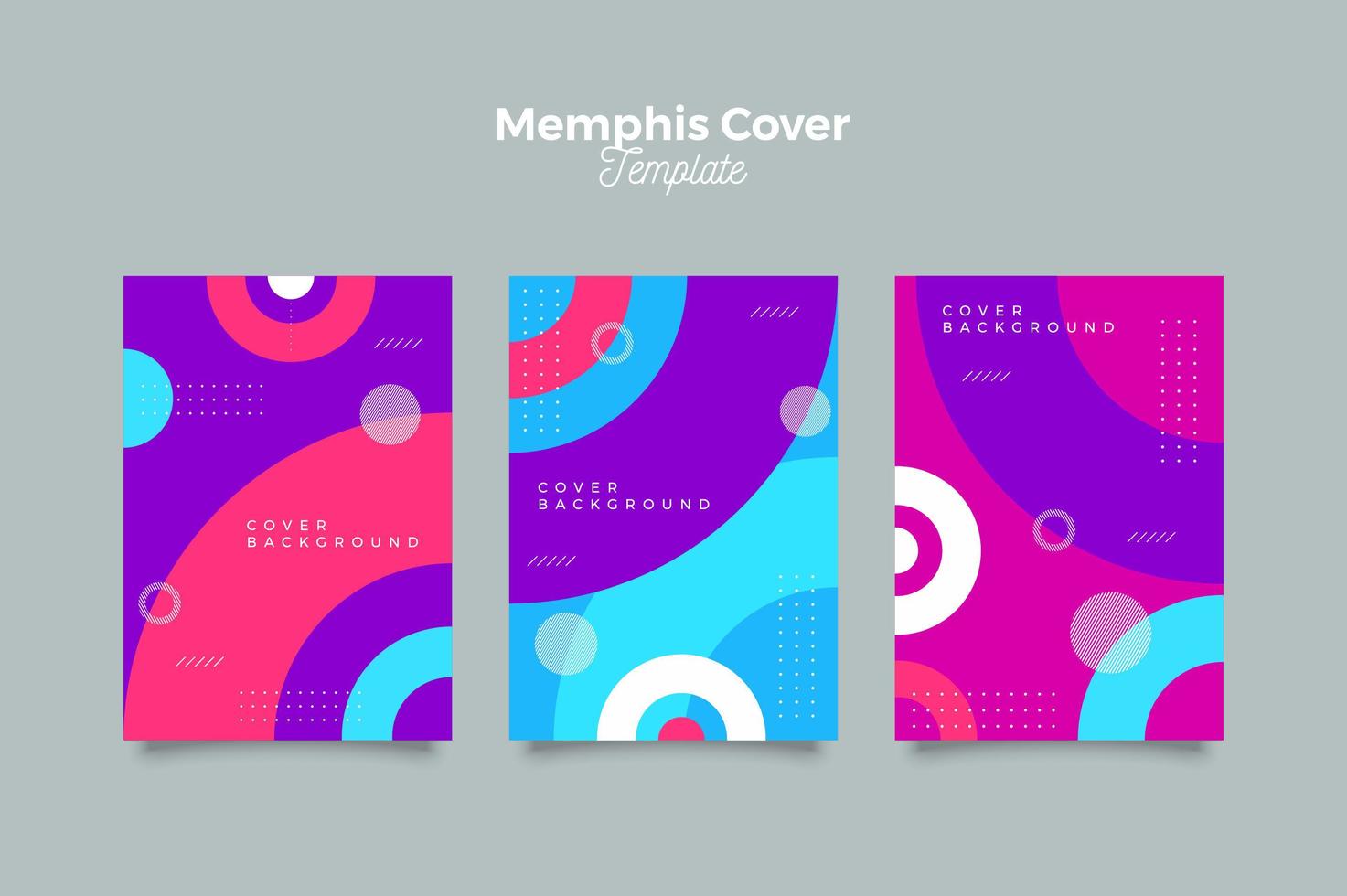 kleurrijke memphis cover ontwerpsjabloon vector