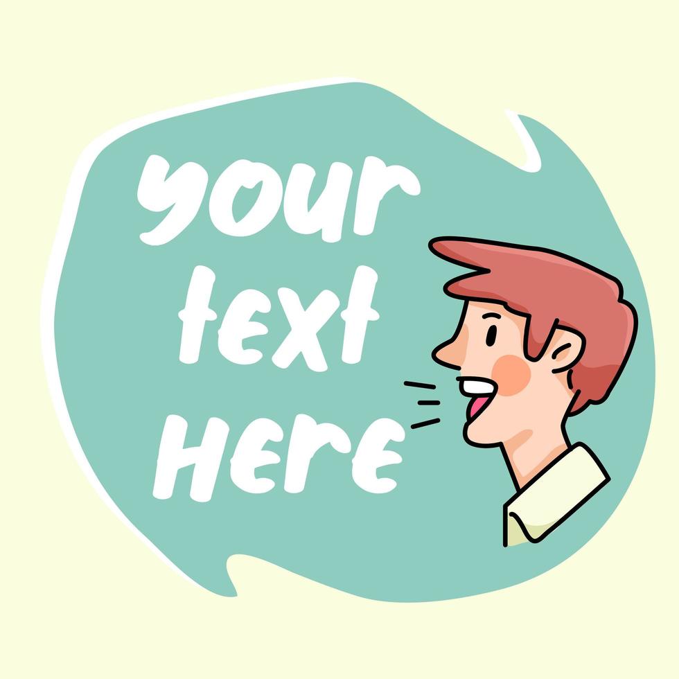 mensen invoegen tekst schattig stripfiguur notitie tekst ruimte banner ontwerp vector
