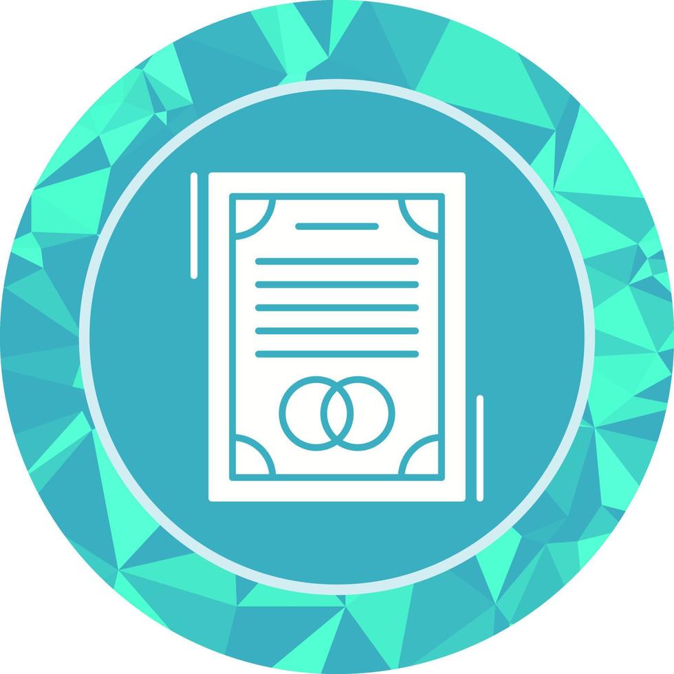 bruiloft contract vector icon