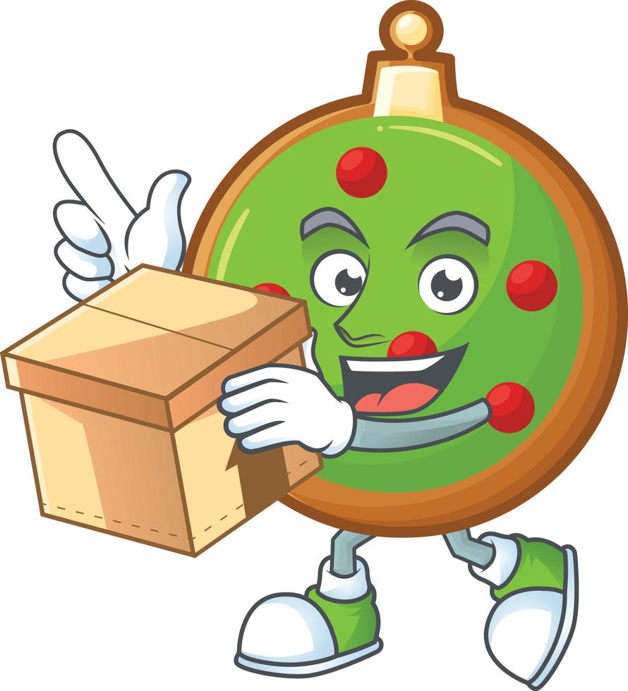 groen Kerstmis bal koekjes vector