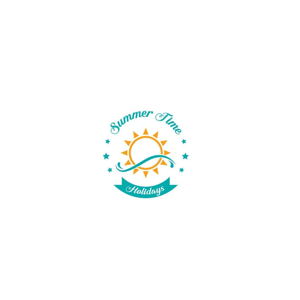 zomer logo met zon symbool vector