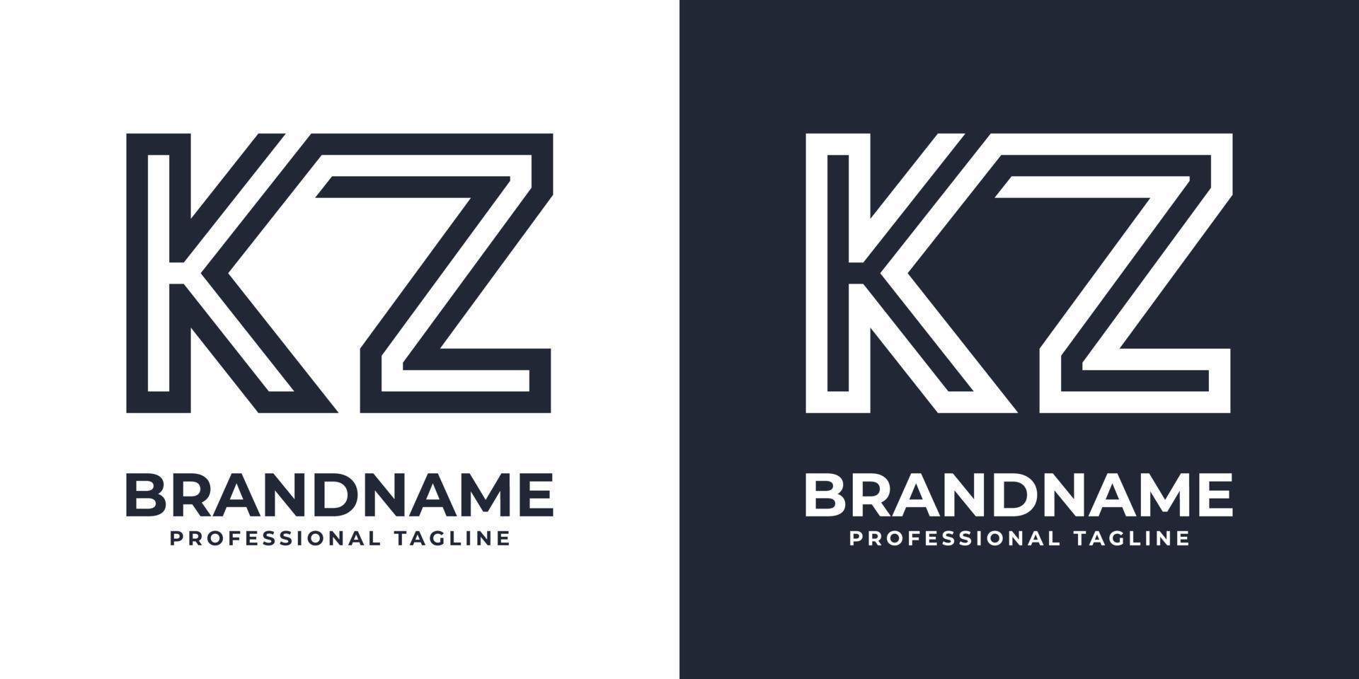 gemakkelijk kzo monogram logo, geschikt voor ieder bedrijf met kzo of zk voorletter. vector