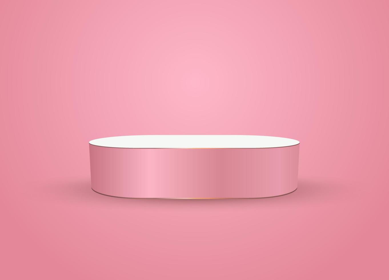 een roze 3ds podium, stadium voor producten Scherm en verlichte pastel plaats, fase, staan gebruik net zo produceert presentatie, vector illustratie