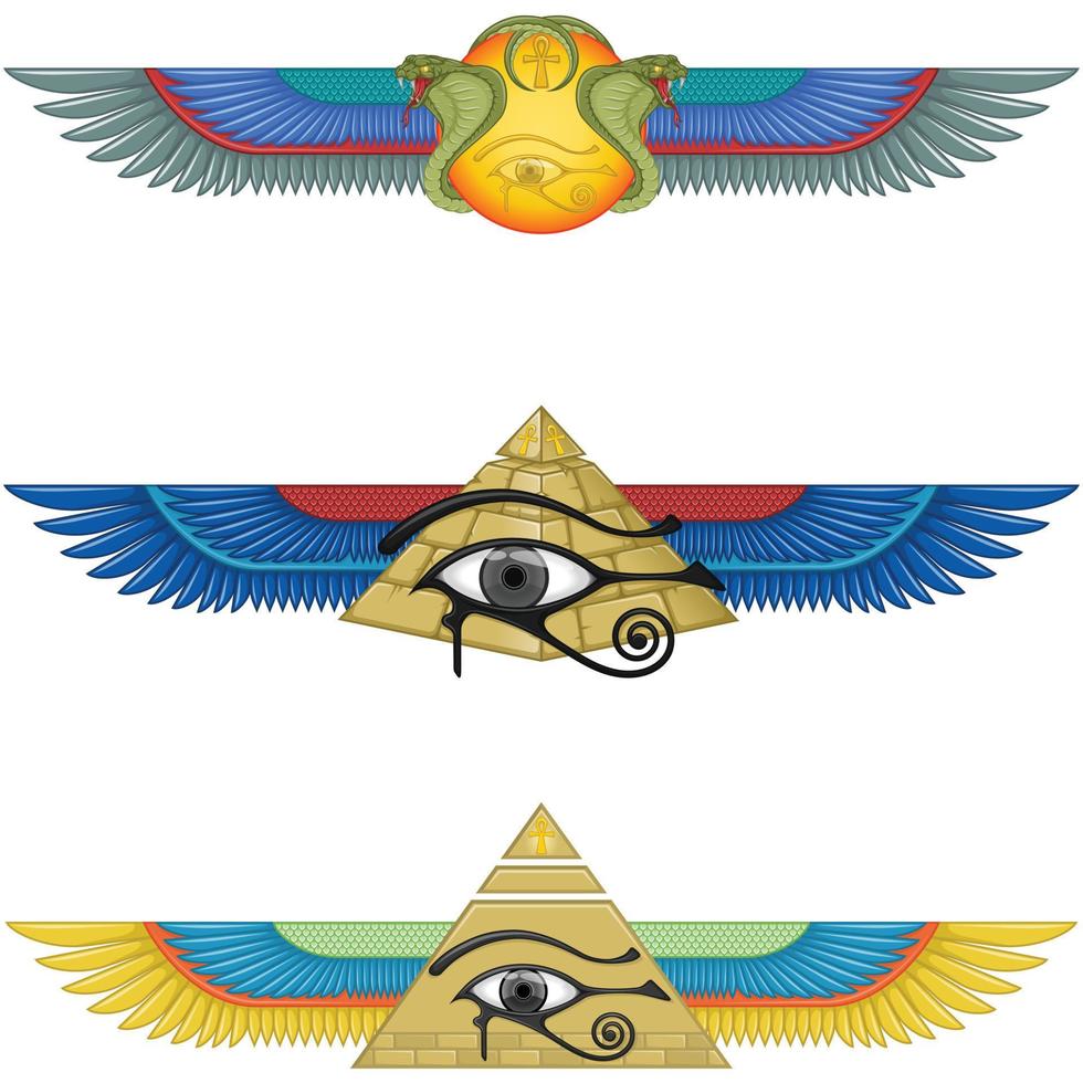 gevleugeld symbool van oude Egypte vector