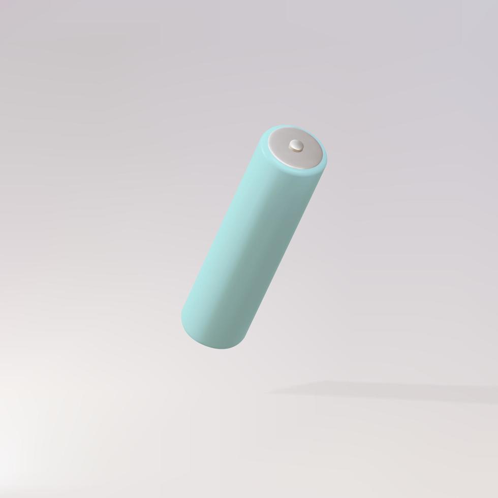 3d realistisch aa type accu. accu accumulator voor vapen. vector illustratie.