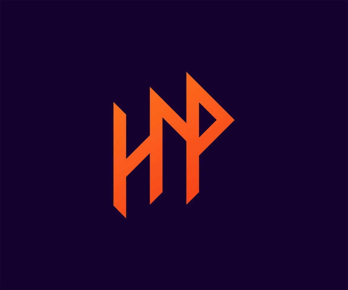 hnp laatste logo sjabloon vector abstract monogram symbool. brief hnp logo vector ontwerp sjabloon.