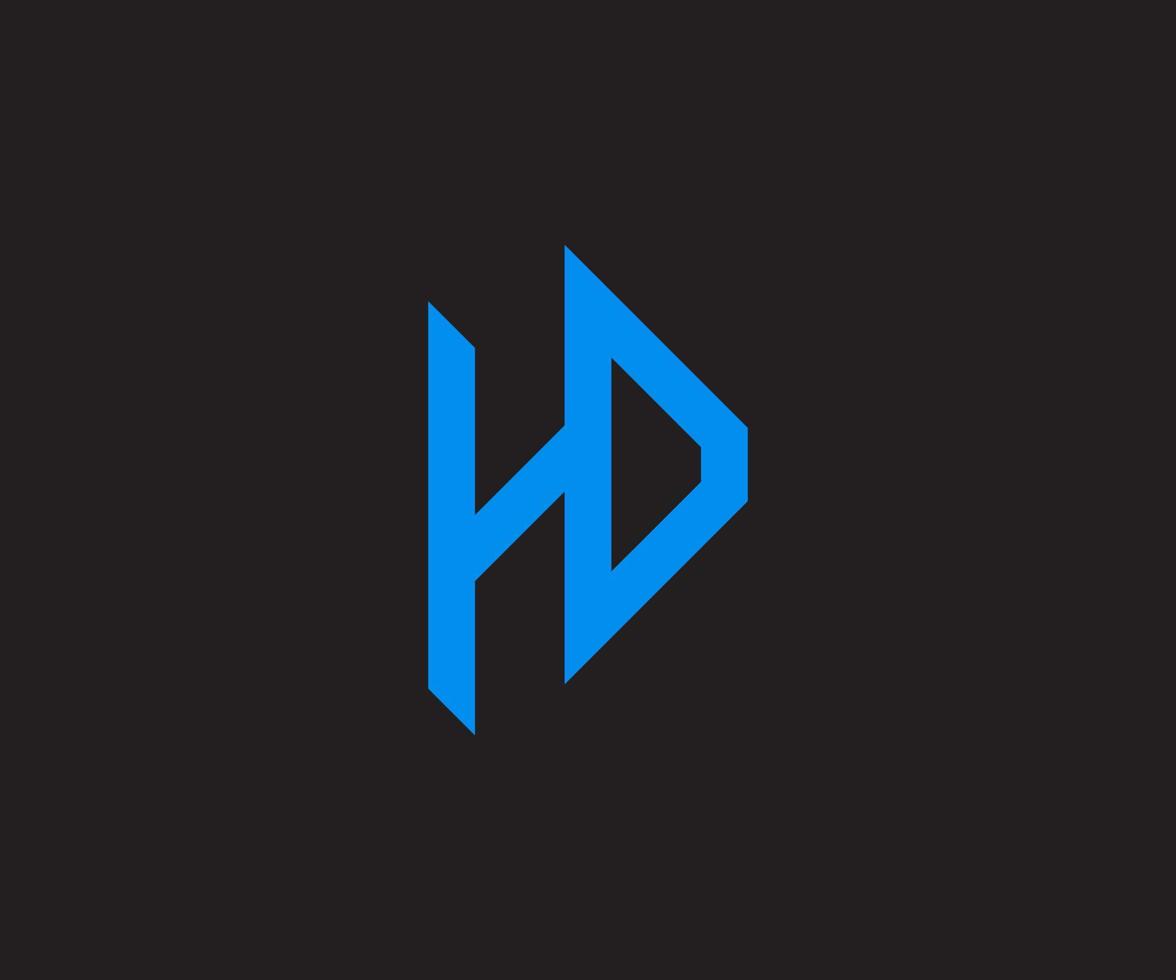 logo laatste hd lijn. hd logo ontwerp. logo ontwerp. hd minimalistische logo sjabloon vector. vector