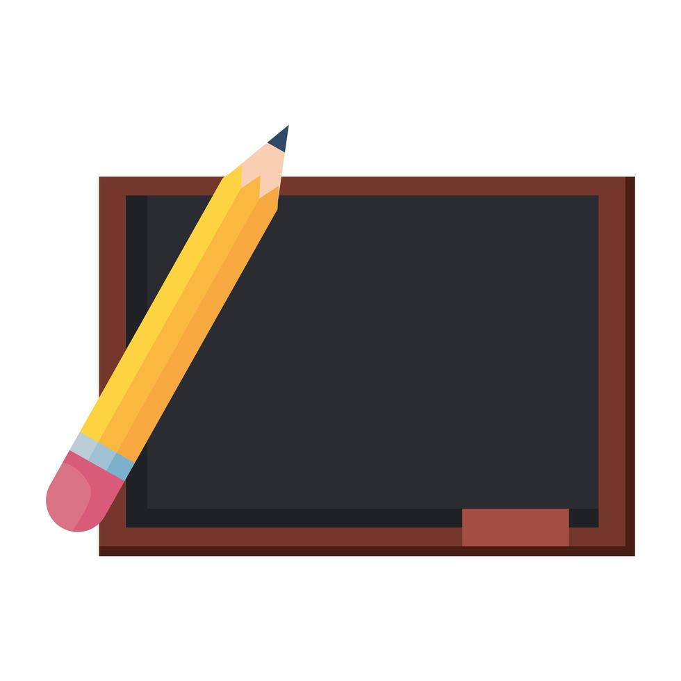 schoolbord en potlood vector ontwerp