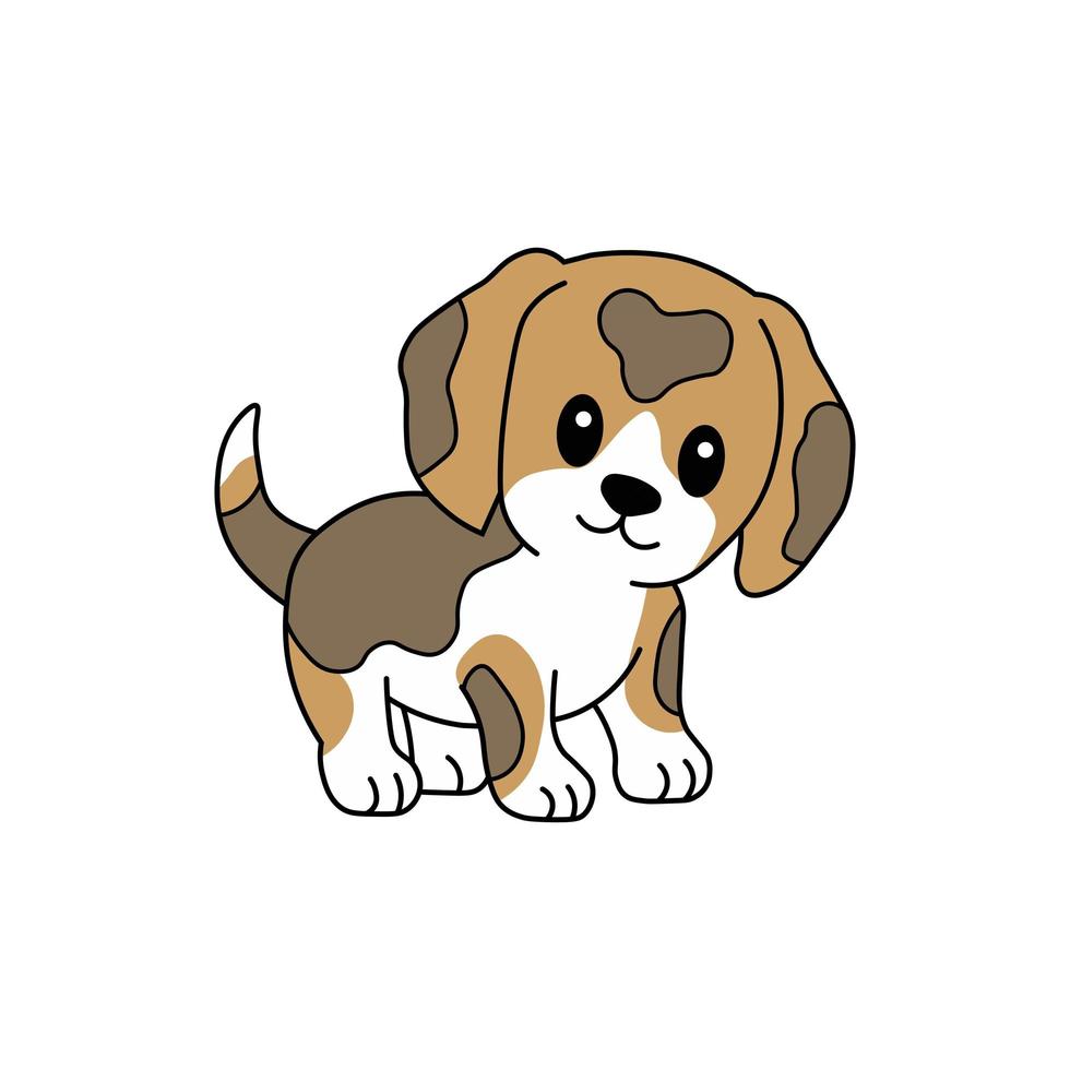 kawaii hond schattig mascotte pictogram vector